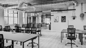 Large open plan coworking offices