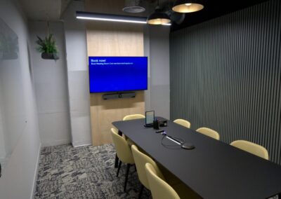 Meeting room with AV and large TV screen